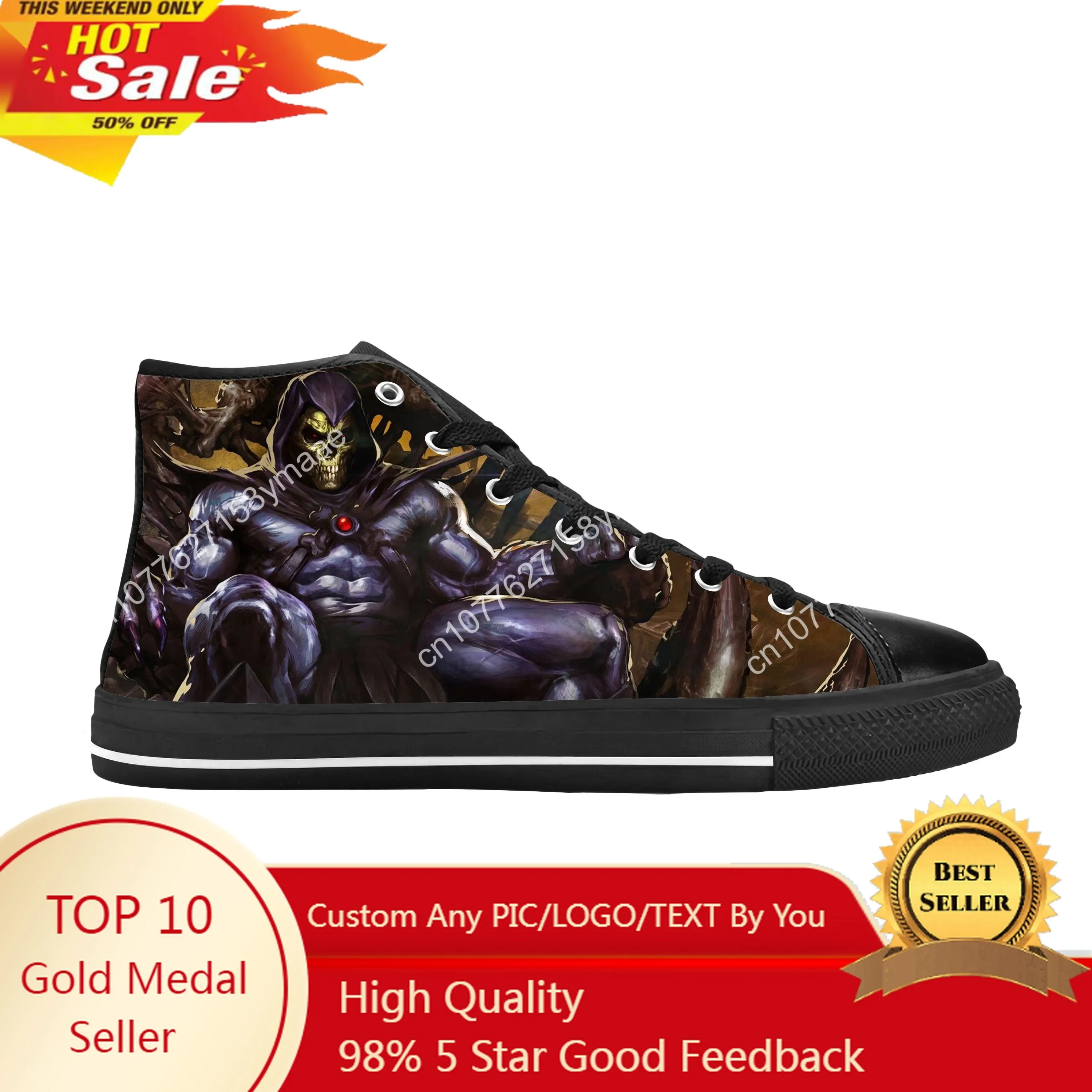 

He-Man He Man Masters Of The Universe Skeletor Casual Cloth Shoes High Top Comfortable Breathable 3D Print Men Women Sneakers