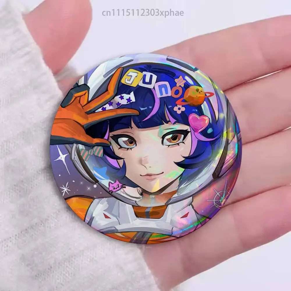O-Overwatch Juno Badges 25 32 44 58 75 mm Round Customizable Wholesale Fan goods Self-made fan freebies