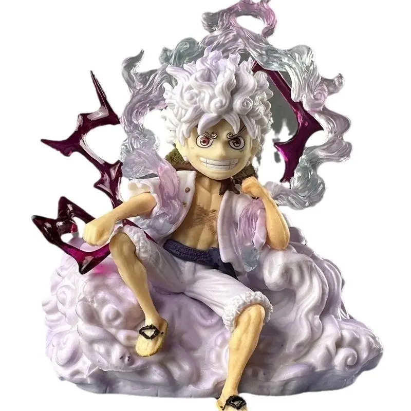 One Piece Gear 5 Nika Sitting Nika Road Anime Figure Statue Car Toy Model Decoration Luffy - view 5