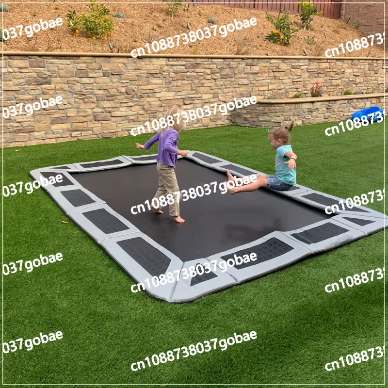 10 12 14ft Circular Rectangular Outdoor Kids Underground Sunken in Ground Trampoline for Domestic Use