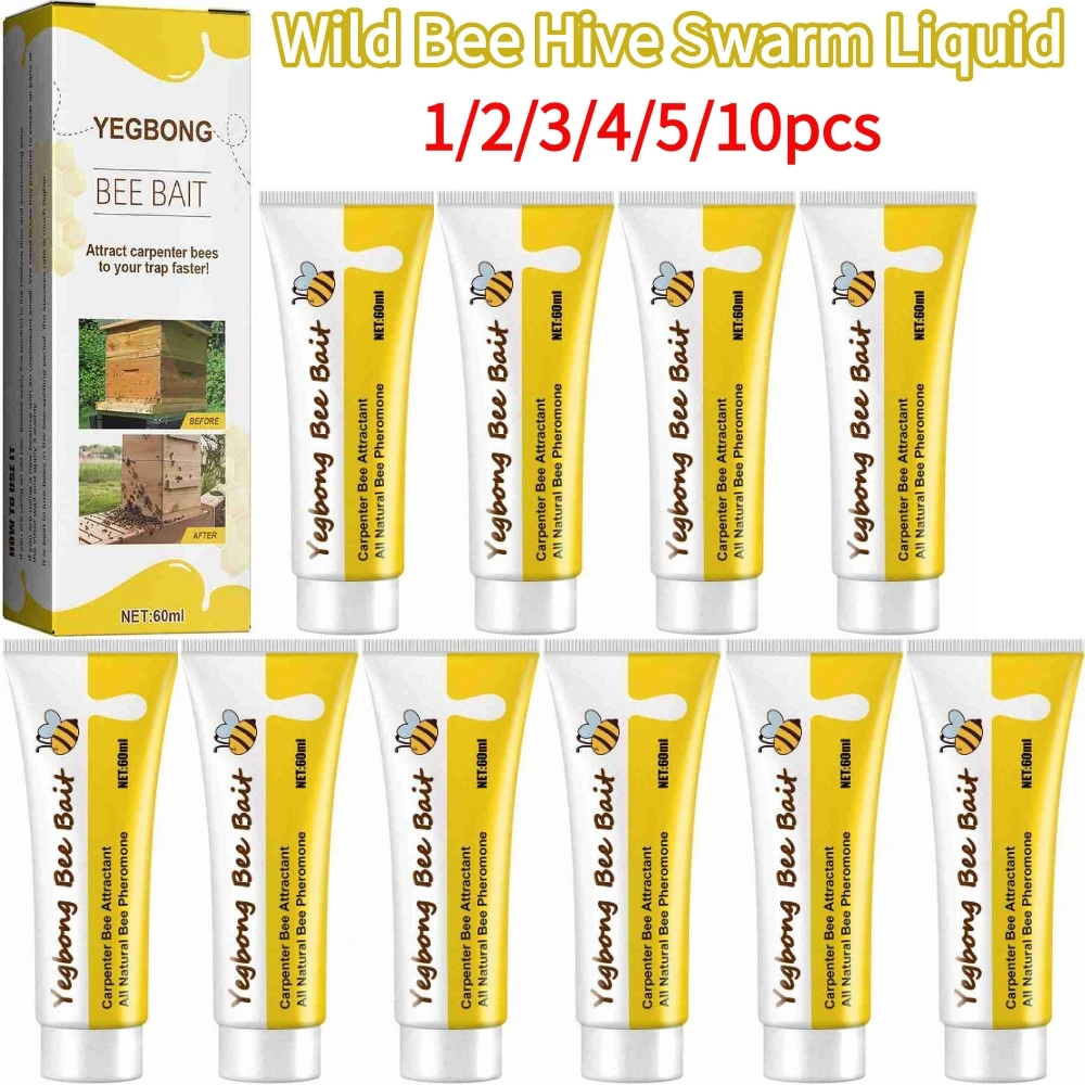 60ML Bee Bait Bee Swarm Commander Lure Bait Bee Cage Trap Kit Beekeeper Tools Beekeeping Wild Bee Hive Swarm Liquid