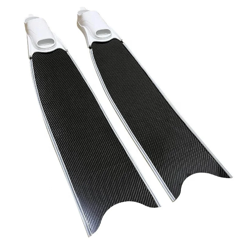 100% Carbon Long Freediving Flipper Carbon Fiber Removable Blade Scuba Diving Fins Big Freedive Pure Carbon Fins