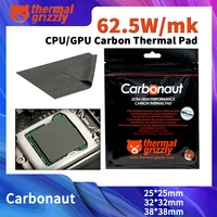 Almohadilla térmica de carbono Grizzly Carbonaut de 0,2mm, almohadilla térmica de silicona no adhesiva, Flexible, reutilizable, CPU/GPU/PS4/placa base