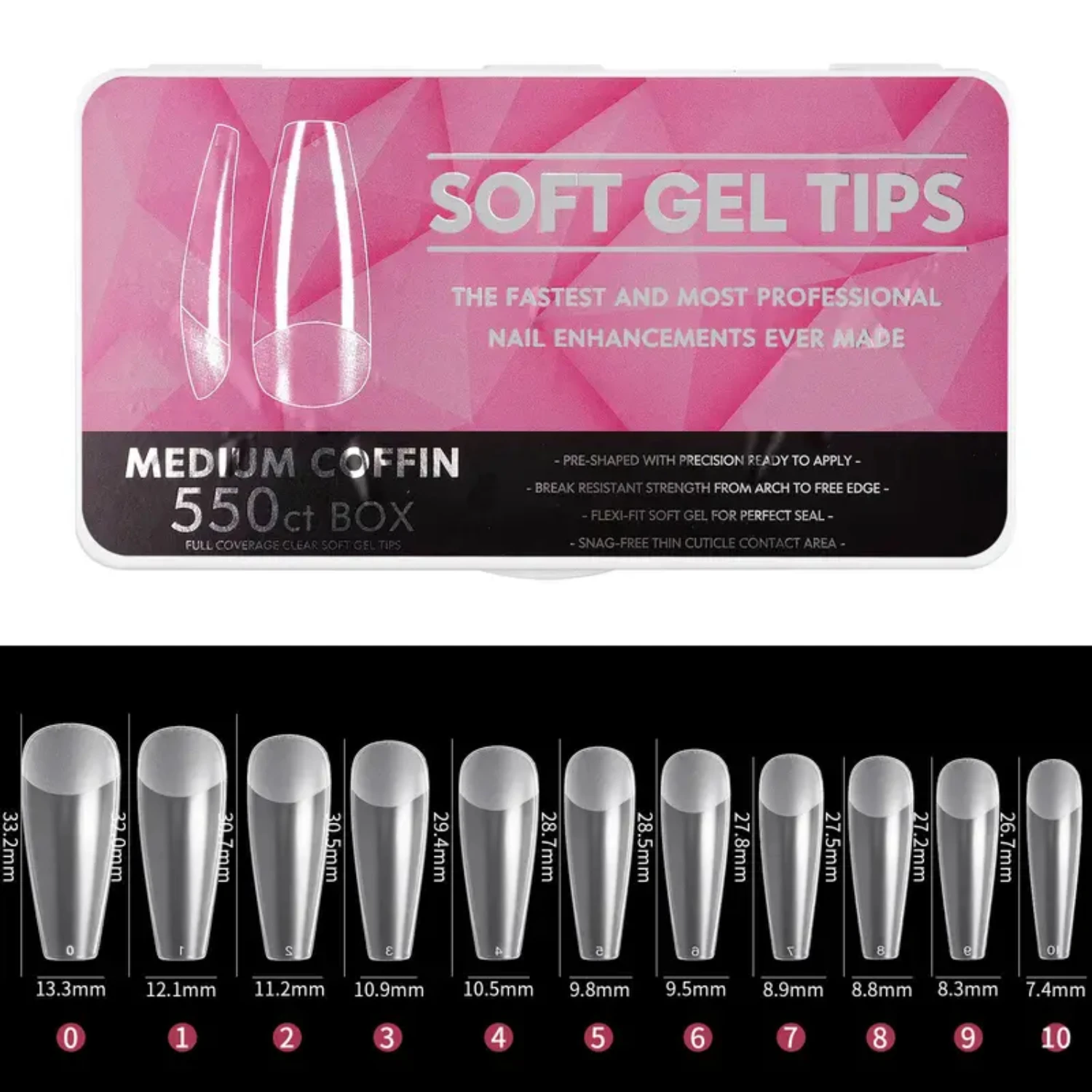 

Achieve Pure Fit Art Manicure with No Trace using Frosted Ultra Thin Gel Fake Nails Kit - Get the Flawless and Natural Look - Pe