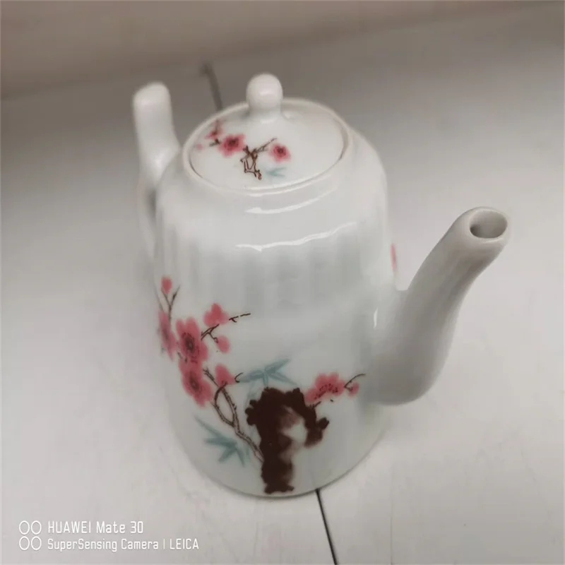 Chinese Old Porcelain teapot , Pink Peach blossom pattern Put the pot,Chinese Kung Fu Tea Set