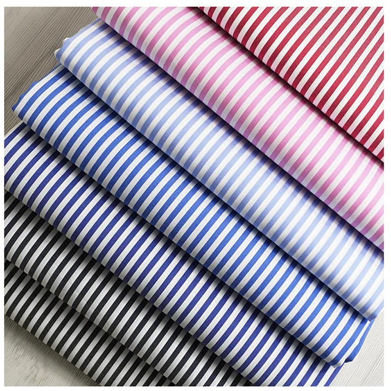 40S Stripe Series Printed Stretch Fabric 145cm Wide Quilted children\'s Fabric DIY Sewing women\'s men\'s Fat Baby Clothes Fabric