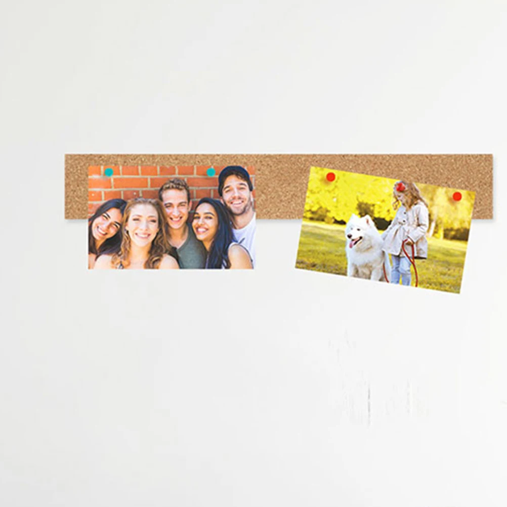 

6pcs Cork Board Strips 30cmx5cmx6mm Wall Sticker Bulletin Bars Memo Strips for Office Home Announcement Batten