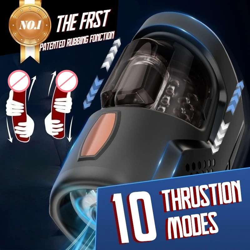 Mens Automatic Sucking Masturbator Vibration Thrusting Penis Trainer Massager Pussy Pocket Cocks Glans Stimulator Male Sex Toys view 3