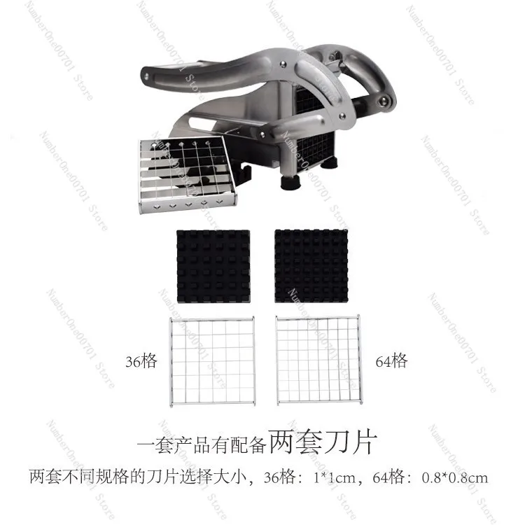 Potato Cutter French Fry Maker, 36/64 Hole Stainless Steel Vegetable Chopper, Potato Slicer & Fry Cutter for Kitchen