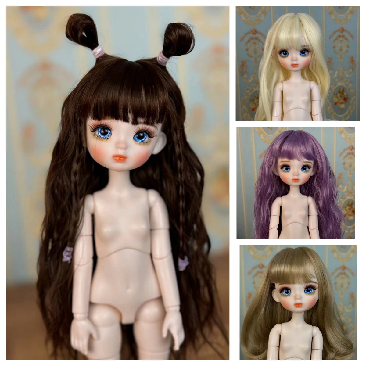 Super Cute 1/6 Bjd Doll Handmade Makeup Doll 30cm Princess Doll Toys for Girls Holiday Gifts