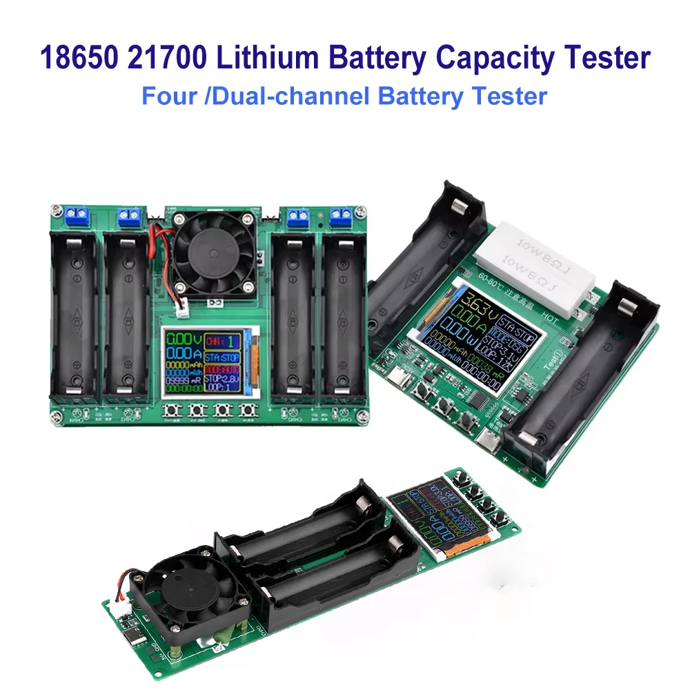 18650 21700 Tester di capacità della batteria al litio tipo-C resistenza interna automatica MAh MWh modulo rilevatore di potenza della batteria