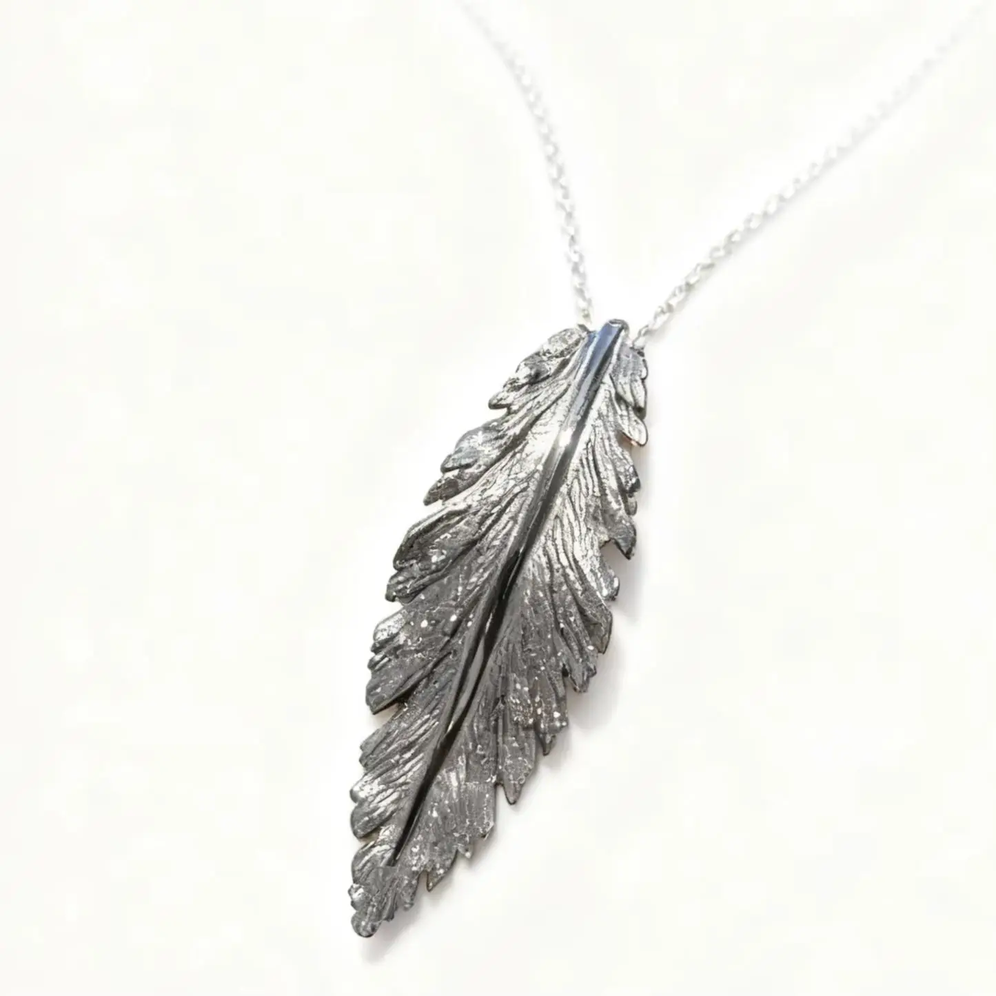 

Thick Rhodium Plated 925 Sterling Silver Necklace Unleash Your Inner Nature - Italian Imported Necklace