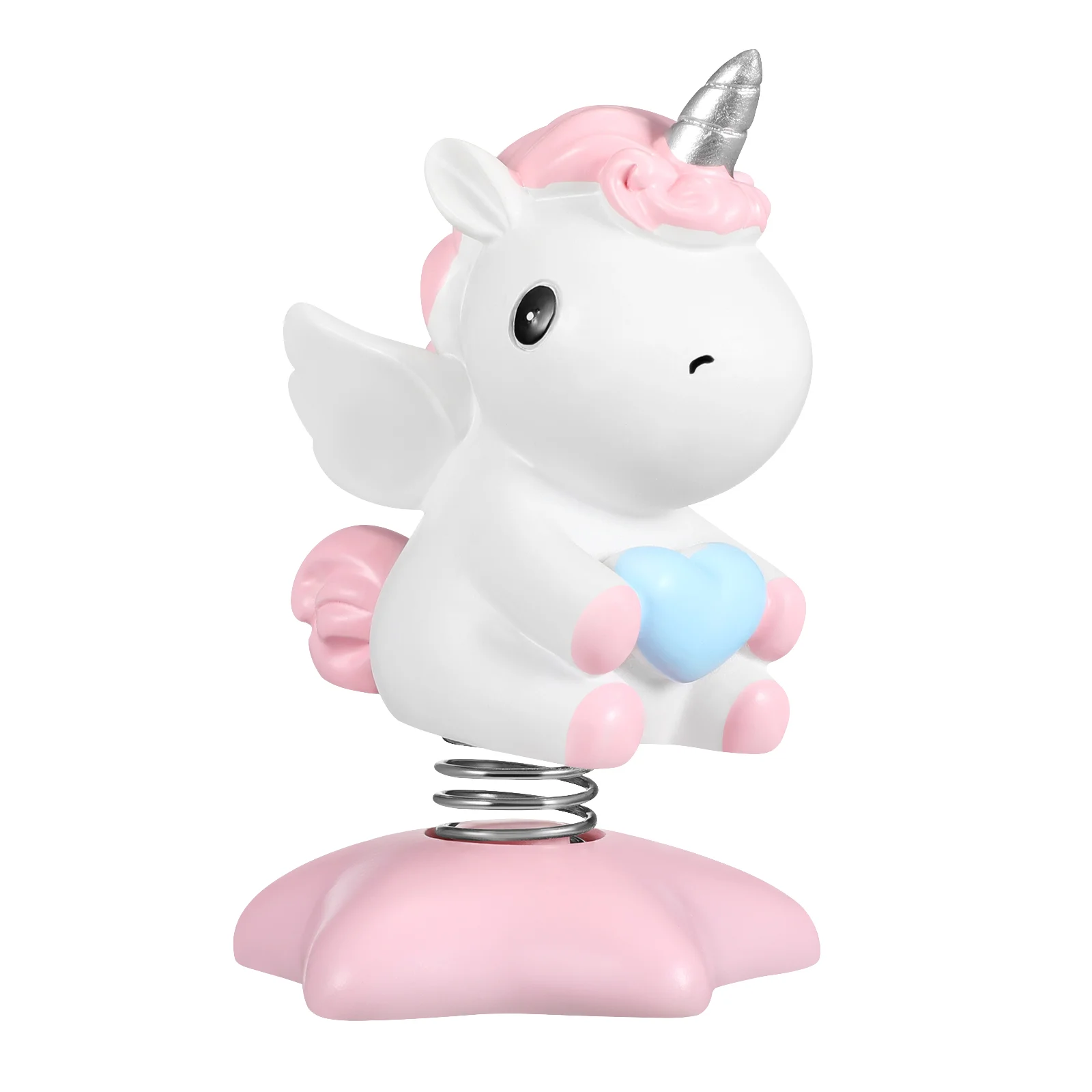 Car Decor Shaking Toy Unicorn Dashboard Decorations Desktop Tabletop Figurines Craft Resin