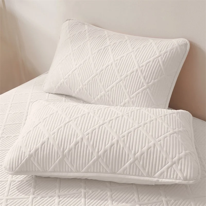 Plaid Pillow Case Solid Soft Modern Decorative Pillow Cover Bedroom Bedding Supplies