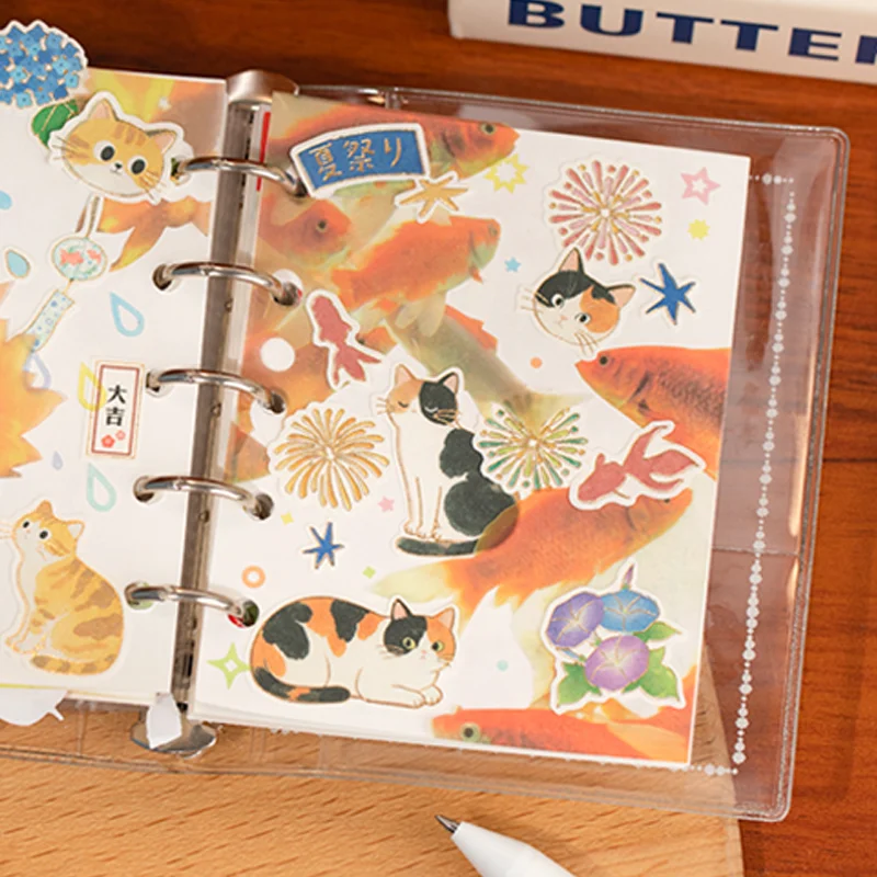 

Mr. Paper Animal Stickers 4 sheets/pack Cute Cat PET Stickers Home Handbooks Mobile DIY Decoration Giftsg