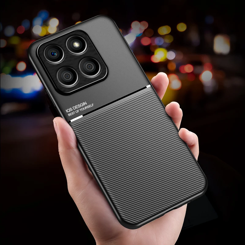 Case For Honor X8B Magnetic Car Built-in Magnet Plate Shockproof Hard Cover For Huawe Honor X8B 	LLY-LX1 LLY-LX2 LLY-LX3