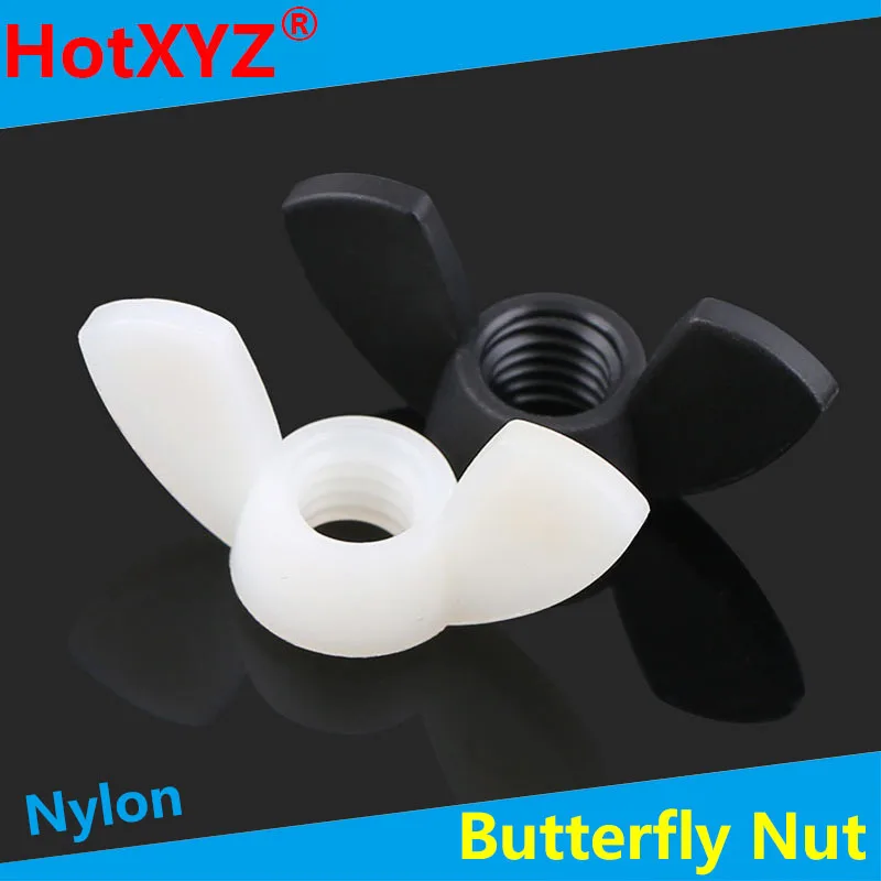 Nylon Butterfly Yuan Treasure Hand Screw Sheep Horn Wing Nut Butterfly Nut M3M4M5M6M8M10M12 20Pcs