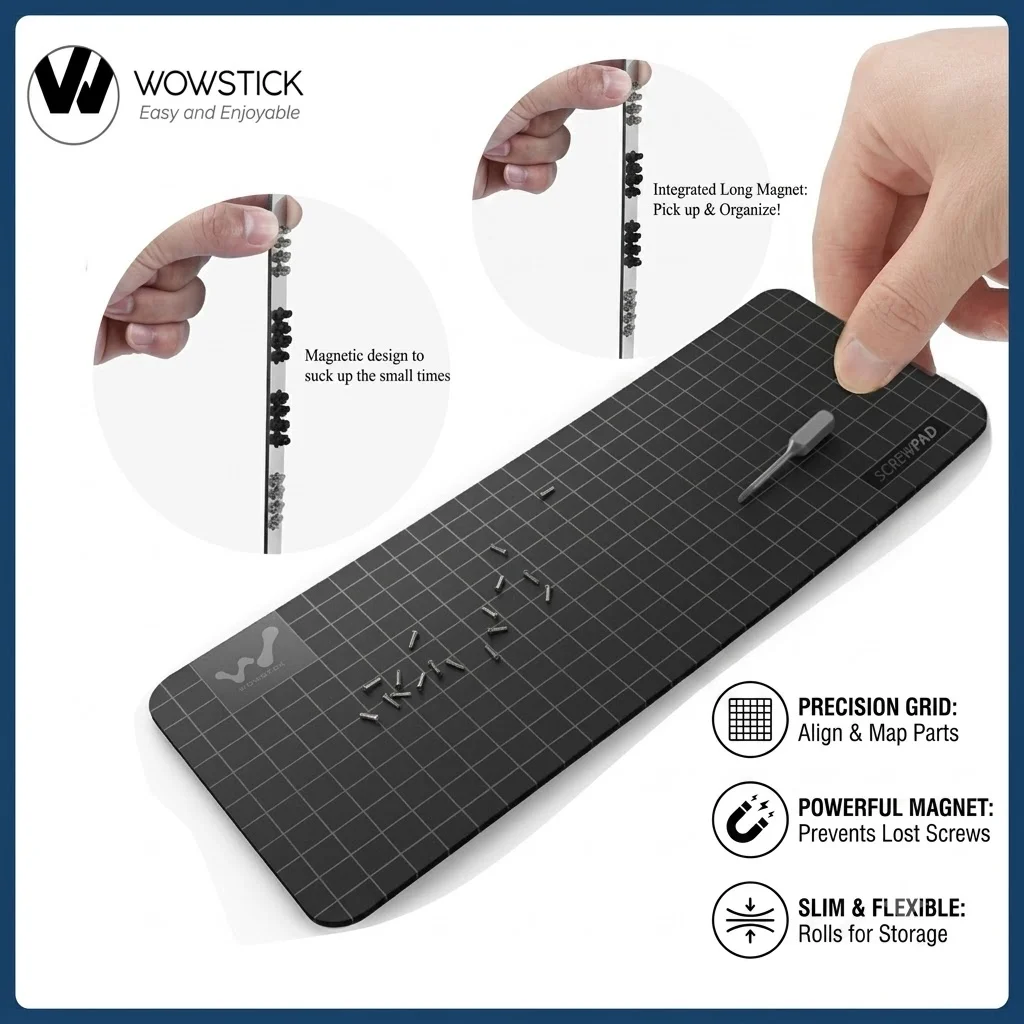 Wowstick wowpad Magnetic Screwpad for Kit, Postion Memory Plate Mat with Magnetic Sticker for 1FS Electric 1P+ 1F+ Plus
