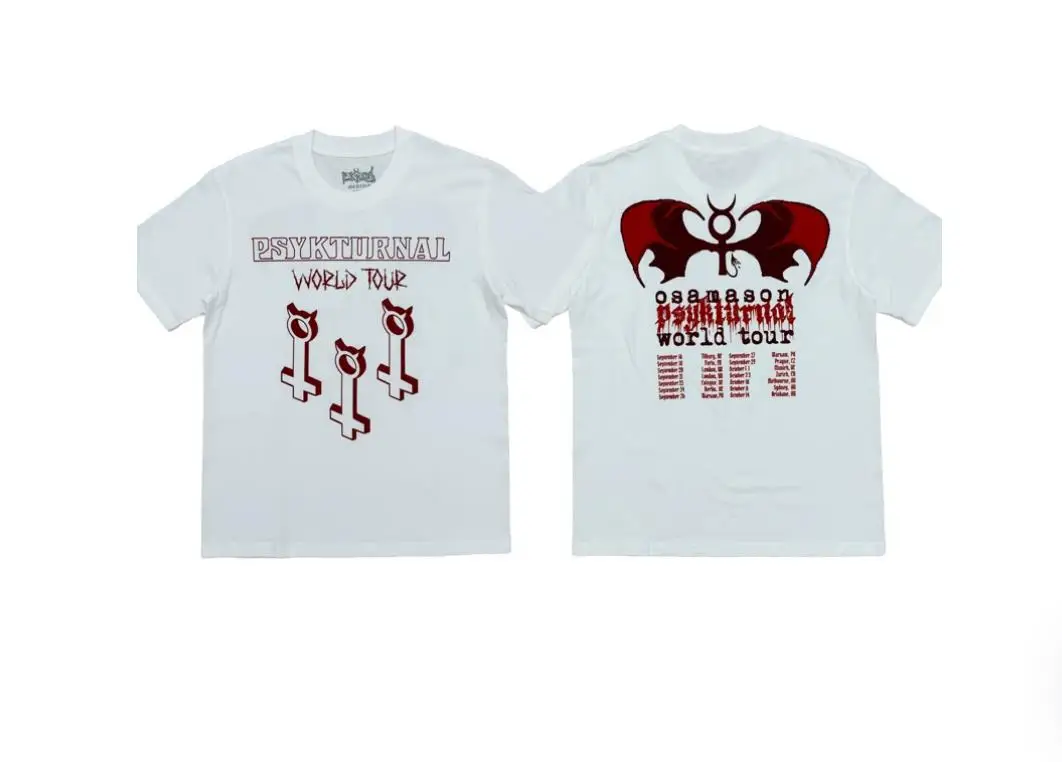 2026 Osamason  Psykternal World Tour Merch Tee  Limited Edition Print Short Sleeve T-Shirt TX1908