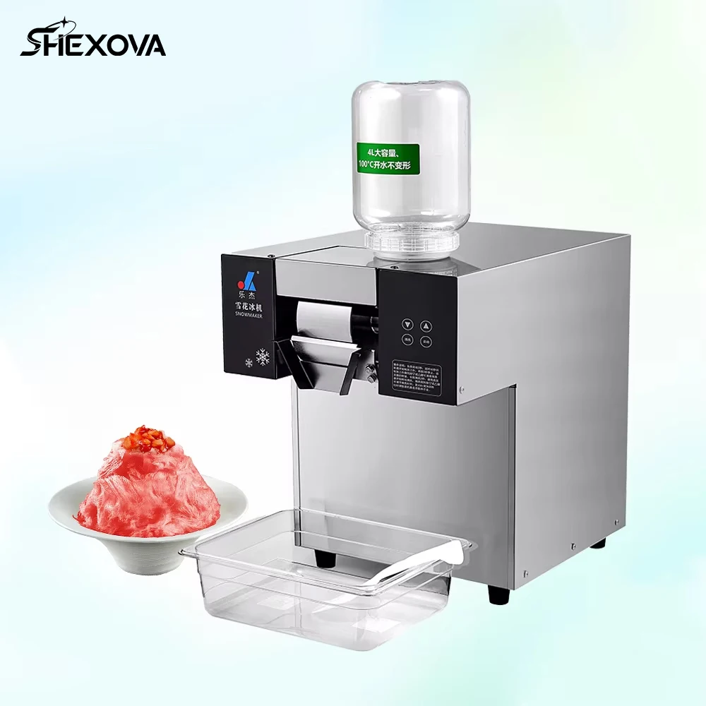 Factory Commercial Water Cooling Automatic Snow Ice Machine Milk Bingsu Snowflake Ice Making Machine Smoothie Ice Shaver Crusher