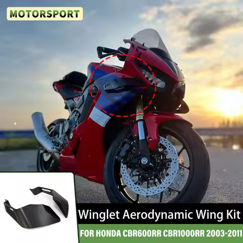 Universal Downforce Racing Spoiler Aero Winglets For Honda CBR600RR CBR1000RR 2003-2011 2010 2009 2008 2007 Aerodynamic Wing