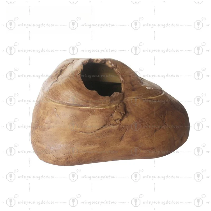 Wooden Rainforest Tank Warm Hideout Cave Reptile Shelter for Snake Lizard Spider Scorpion Gecko Breeding Landscape Decor