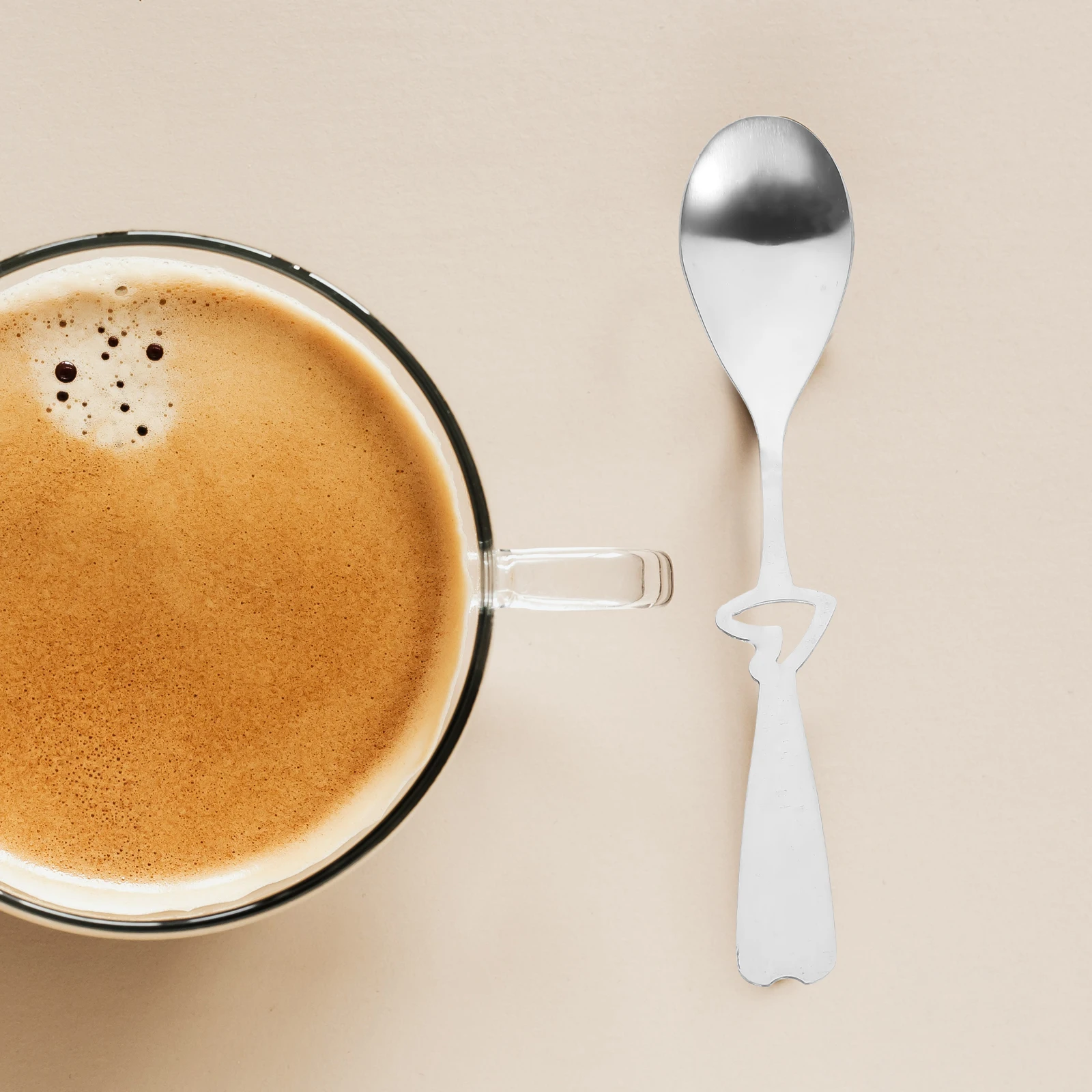 

1 Set Heart Shaped Coffee Appetizer Fork Ergonomic Reusable Mixing Drinks Spoon For Home Restaurant Party Banquet Cake
