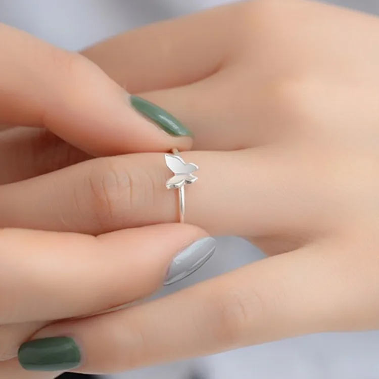 925 Sterling Silver Butterfly Ring for Women