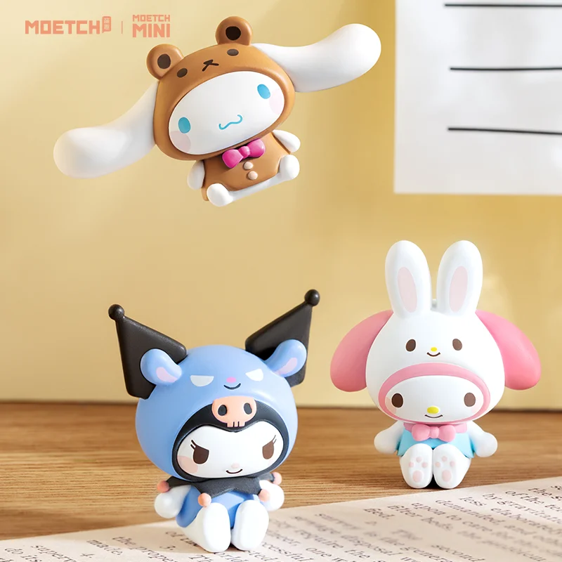 

Genuine Sanrio Family Dress-Up Series Blind Box Kawaii Mini Blind Bag Melody Cinnamoroll Desktop Ornaments Model Toy Gift