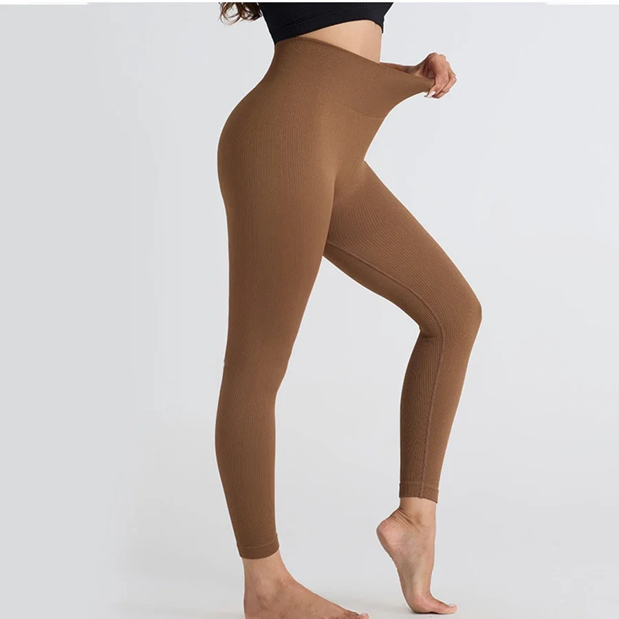 LANTECH Women Yoga Pants Sports Running Sportswear Stretchy Lifting Fitness Tights Leggings Seamless Gym Exercise Pants Squat