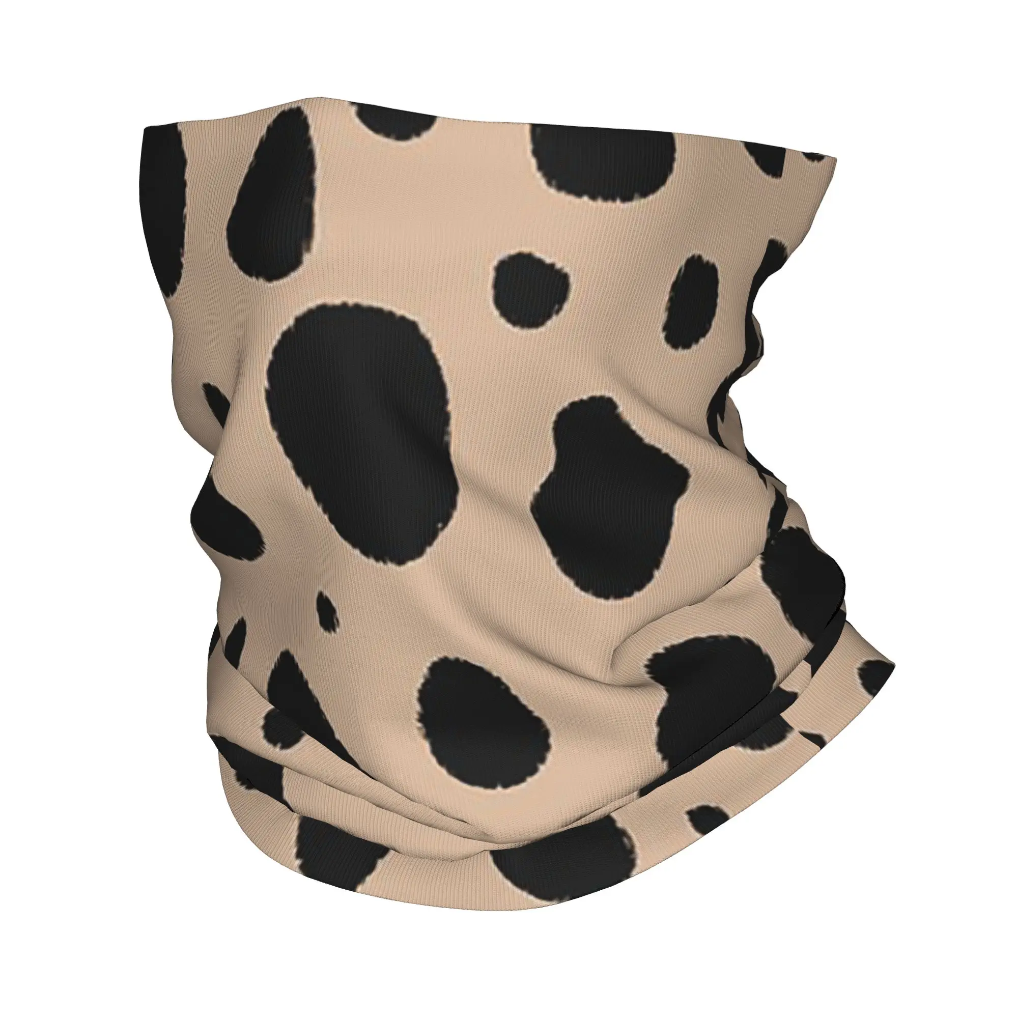 

Camel and Black Cheetah Print Animal Print Bandana Neck Cover Printed Wrap Scarf Warm Face Mask Running Unisex Adult
