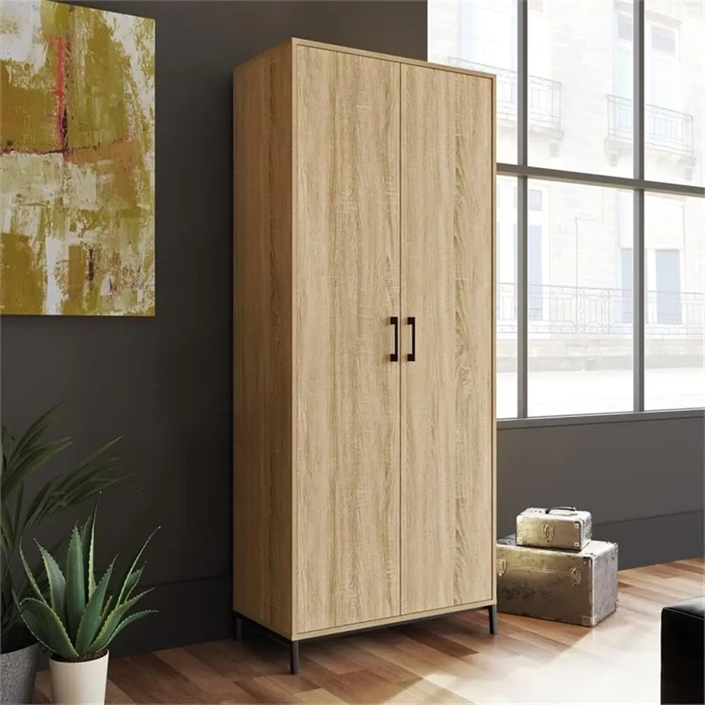 

North Avenue 2-Door Storage Cabinet, Charter Oak Finish