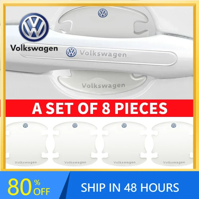 

Новинка 2026 года: Защитные накладки на дверные ручки (4/8 шт.) для VW Volkswagen Golf, Polo, Touran, Jetta, Passat, Tiguan – защита от ударов и царапин