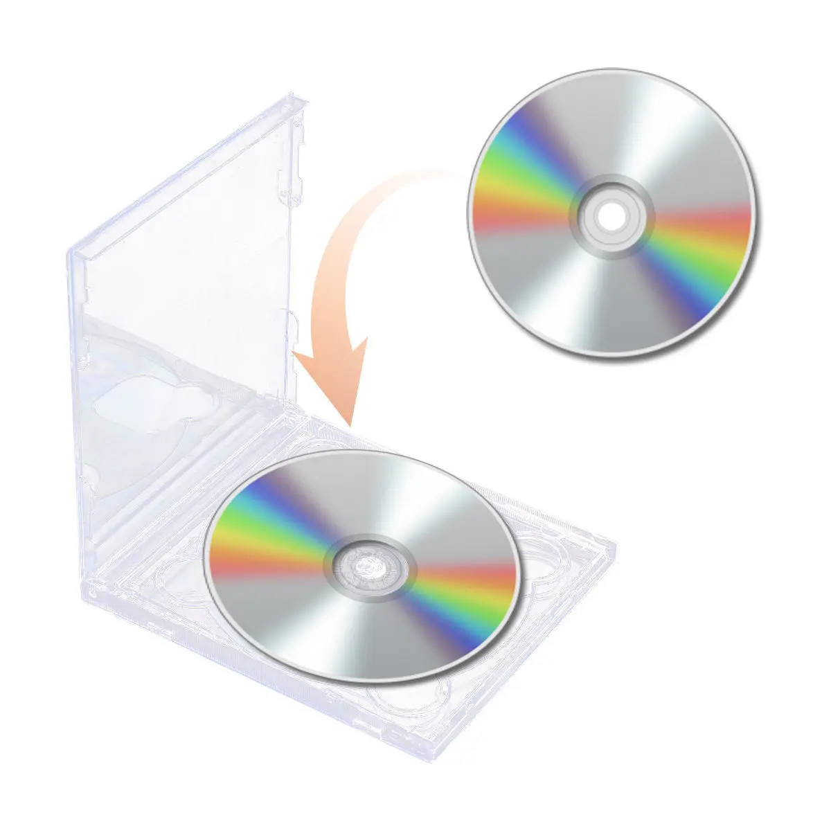 5pcs Dual Cd Jewel Case With Assembled Transparent Tray Standard Empty Clear Replacement Dvd Case Portable CD Package Boxes