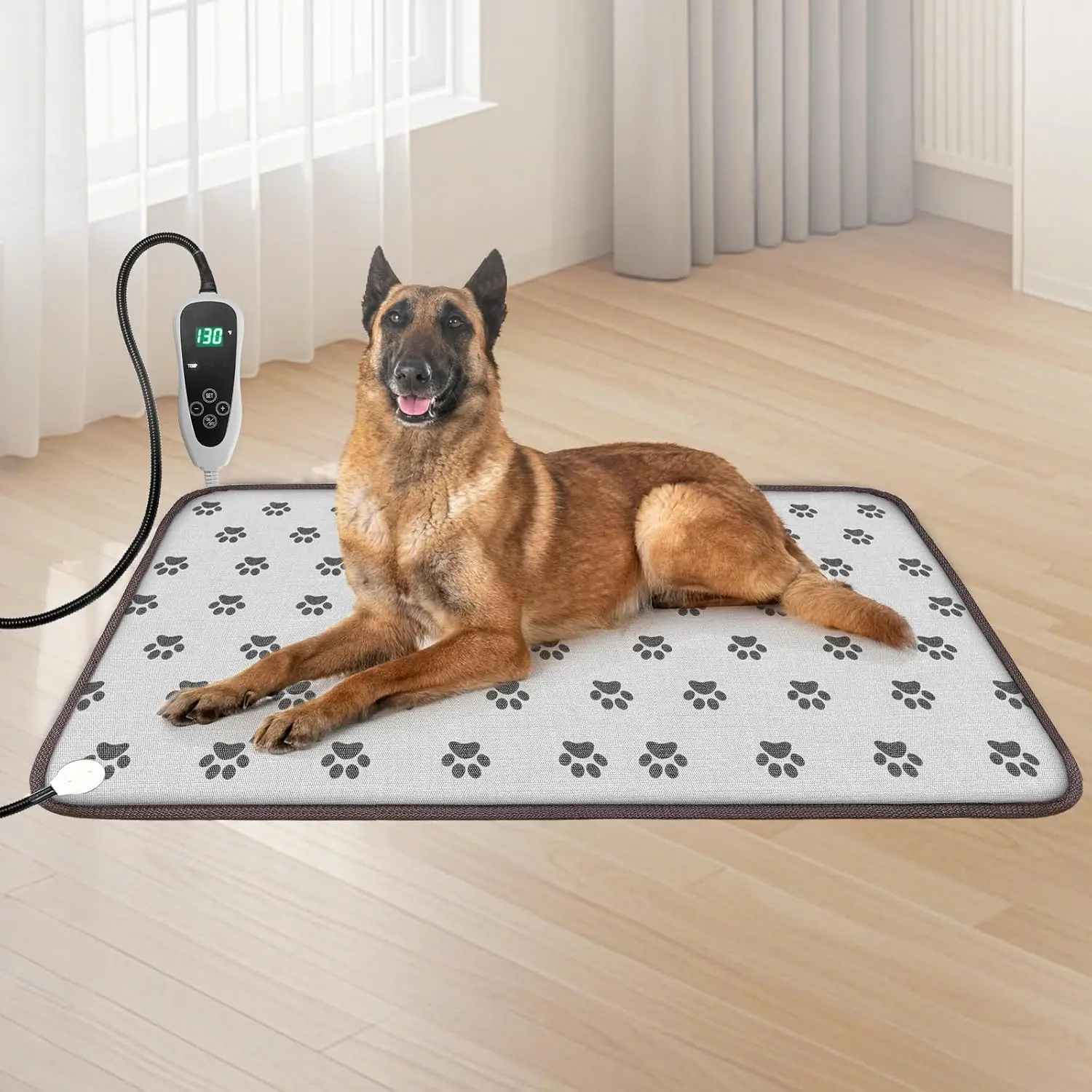

Large Pet Heating Pad with Smart Thermostat, Waterproof & Safe for Dogs up to 47x30 Inches