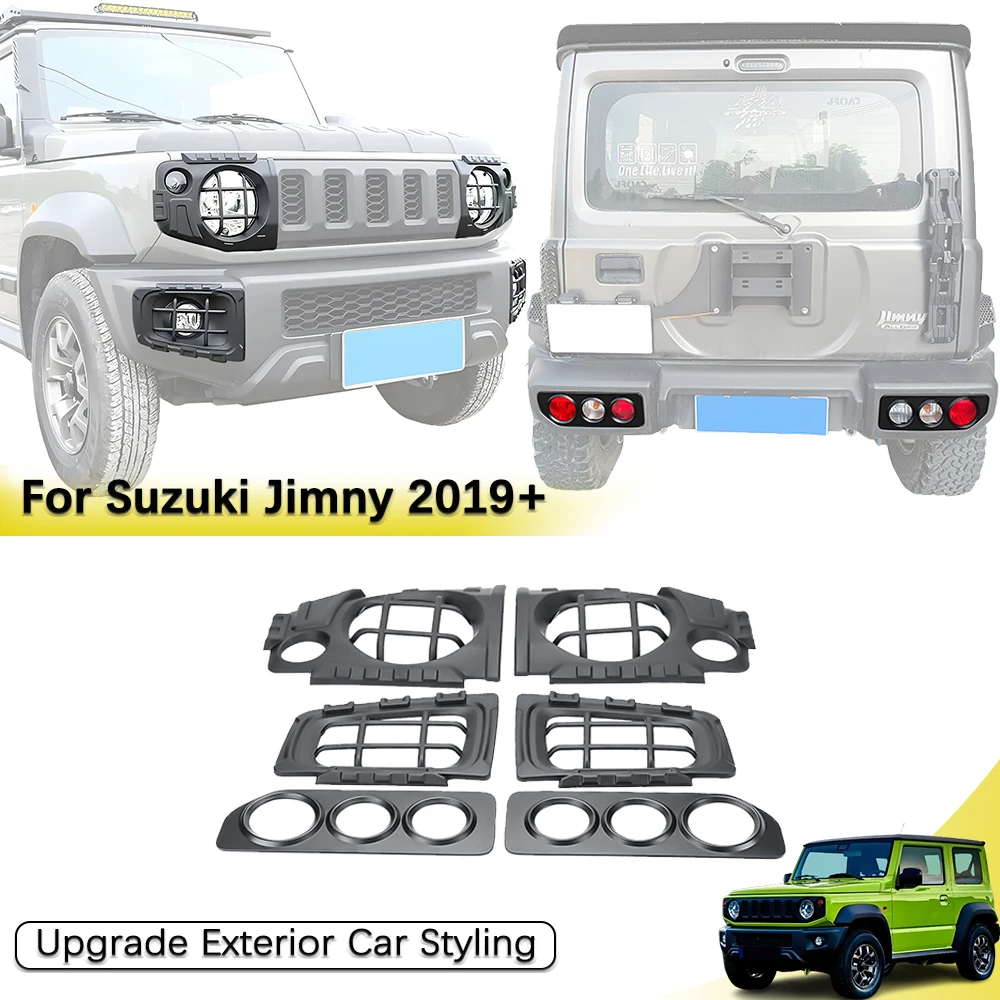 Headlight Taillight Fog Light Cover Set for Suzuki Jimny JB64 JB74 2019-2026 Car Light Guard Covers Exterior Styling Accessories