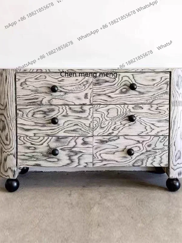 X  medieval style, solid wood porch chest, retro home dining edge, light luxury storage, storage cabinet