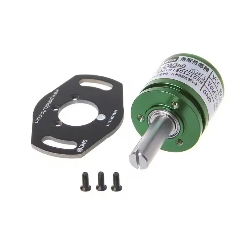 Non-Contact Angle Sensor - 0-360/0-45/0-90/0-180° Angular Torque Rotation Detection with 0-3.3V/5V/10V IIC/SPI/ABZ Output