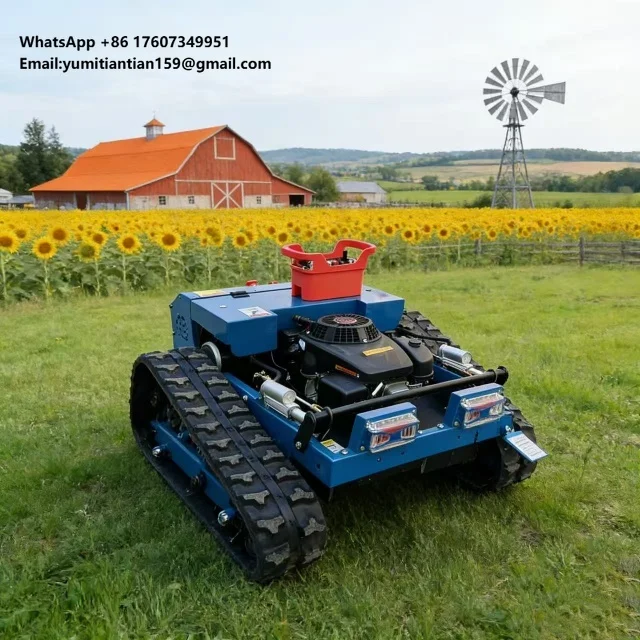 

Интеллектуальная полностью автоматическая гусеничная газонокосилка для фруктовых и сельскохозяйственных сорняков и кустарников, роботизированная газонокосилка