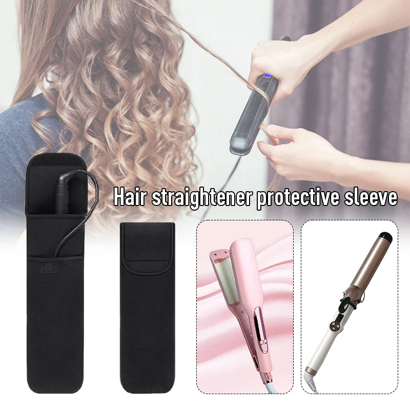 Hair Straightener Heat-Resistant Storage Bag Durable Curling Iron Carrying Case Travel Portable Organizer for Hair Flat Iron