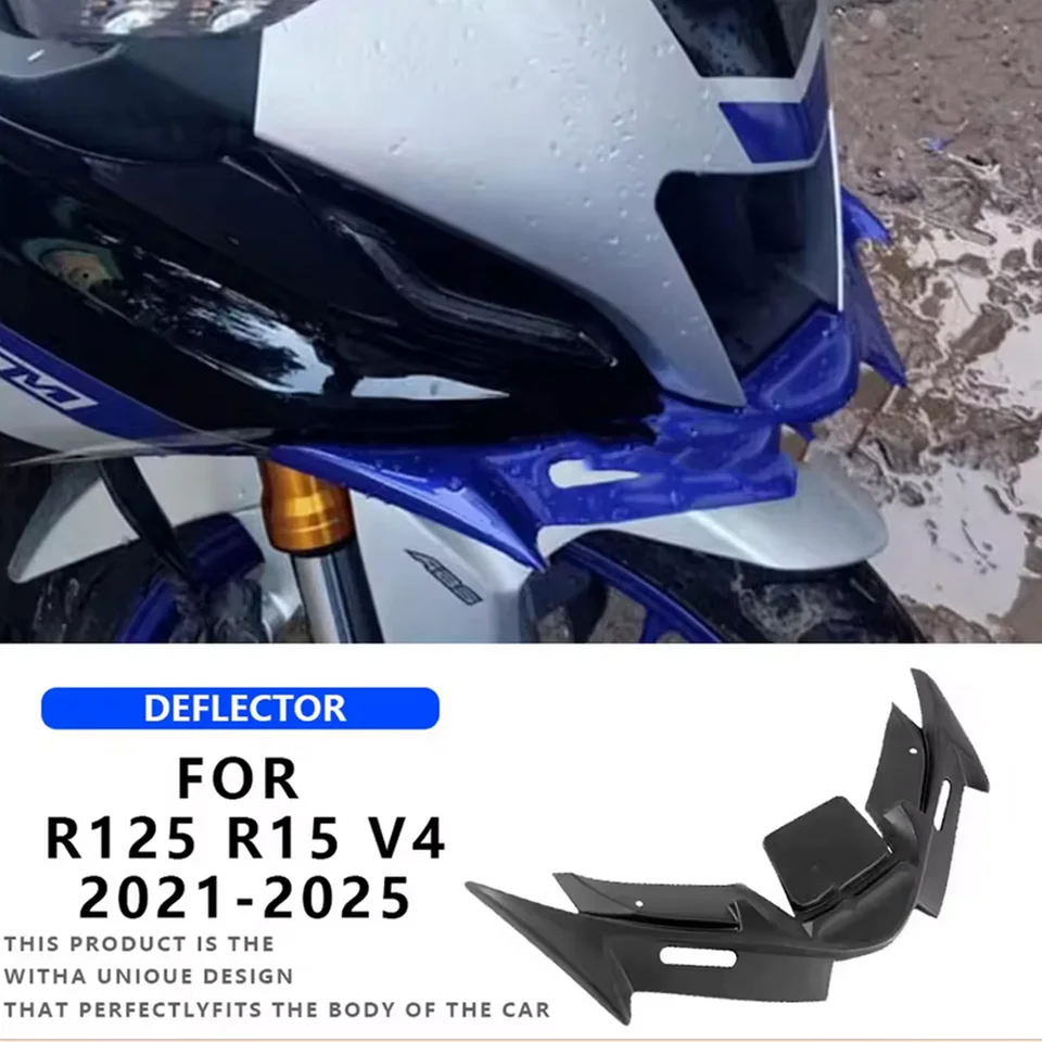 For Yamaha R125 R15 V4 2021-2025 Motorcycle Front Fairing Winglets