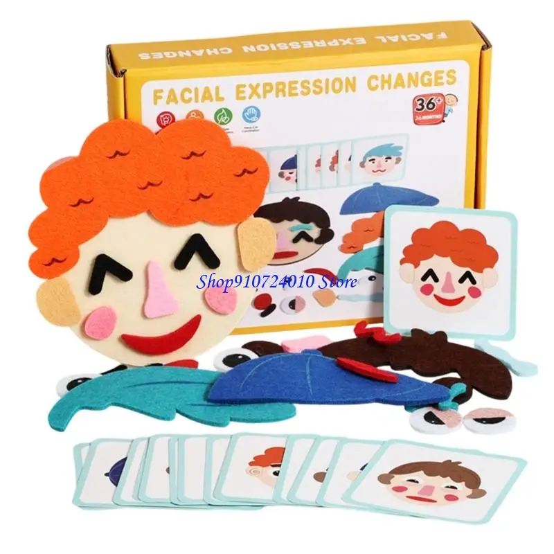 

77HD Interactive Family Play Felt Expression Board Early Childhood Education Activity