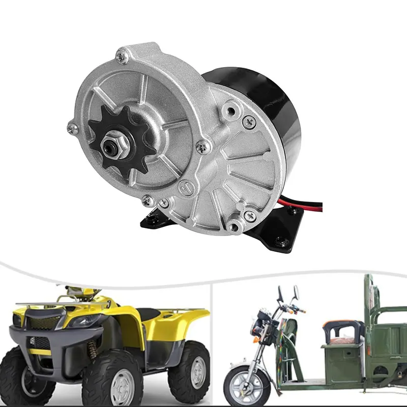 

12V 250W Gear Reduction Electric Motor with 9 Tooth Sprocket Brushed DC Motors Reductor for E‑bike Scooter