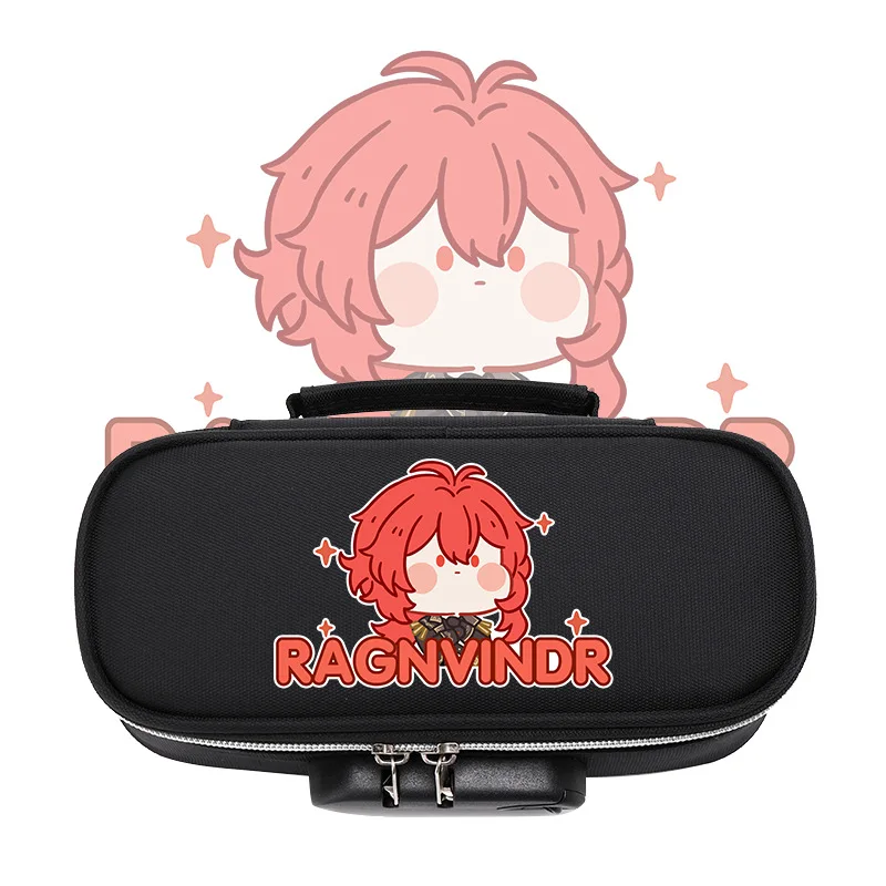 Genshin Impact Paimon Aether Popular Game Secondary Peripheral Trend Pencil Case Large Capacity Stationery Box School Supplies