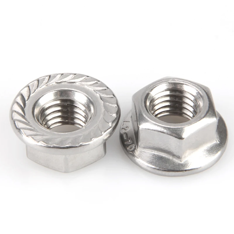 M4 M5 M6 M8 M10 M12 304 baja tahan karat heksagonal konter berulir mur ulir kiri heksagonal kunci bergerigi mur