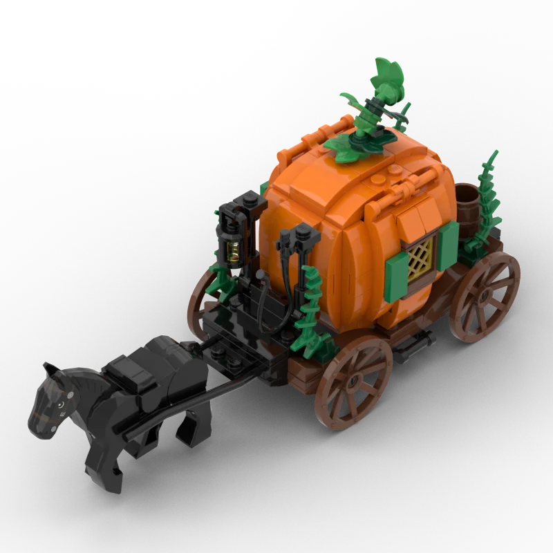 Moc Building Bricks Halloween Model Pumpkin Carriage Technology Modular Blocks Holiday Gifts Toys For Children DlY Sets Assembly