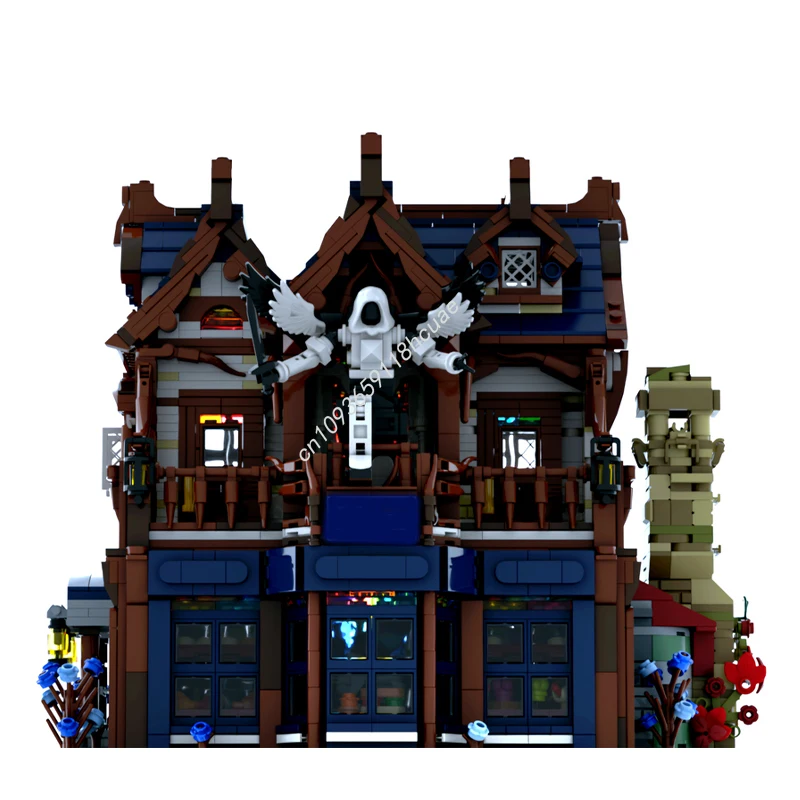 

3771 шт. MOC Andwraith's BAKERY the Rainy Street Series замок расслабляющий подарок «сделай сам», строительные блоки, идеально подходящие для творческих взрослых