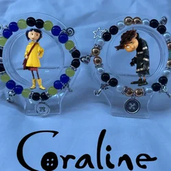 handmade Coraline and Wybie Matching beaded Bracelets,Y2k new them design ﻿