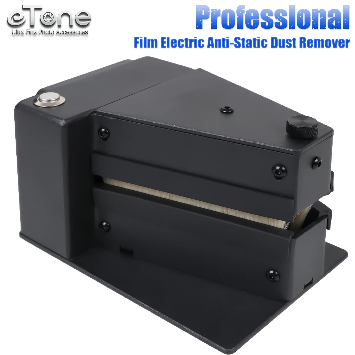 

Black Professional Electric Film Anti-Static Dust Remover Adjustable Brush Pressure Darkroom Photo Cleaner for 120 135 4X5 Film