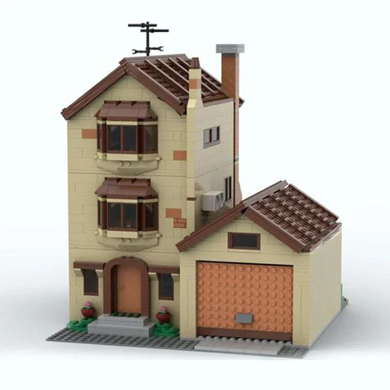 Moc Building Blocks Street View รุ่นอะนิเมะบ้านการวิเคราะห์อิฐ DIY ประกอบของเล่นก่อสร้างสําหรับ Childr วันหยุดของขวัญ